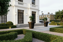 Load image into Gallery viewer, Classic Black Biggie extra large plant pot 100cm wide — shatterproof MDPE outdoor tree planter, Made in the UK